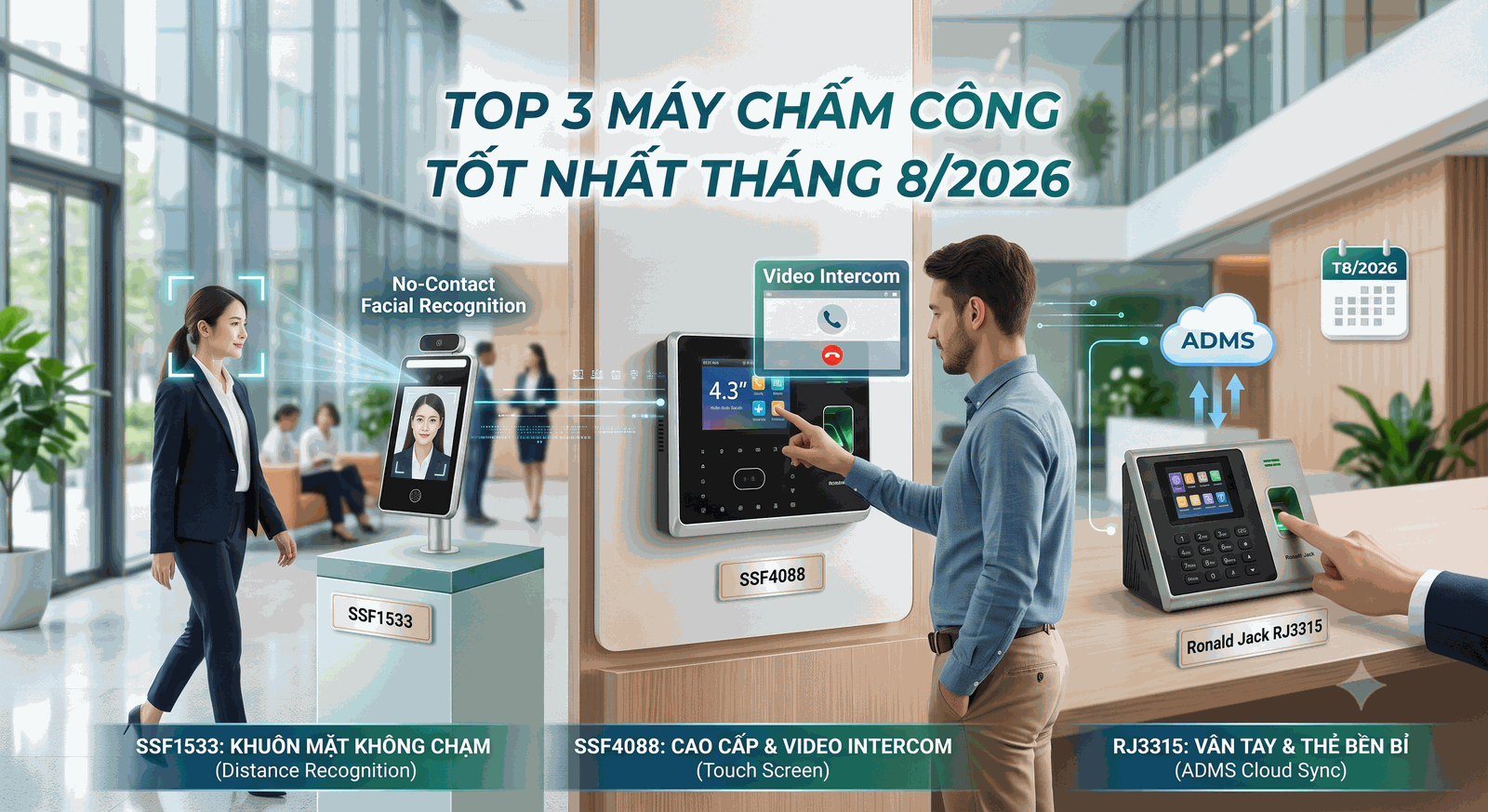 top3 m&aacute;y chấm c&ocirc;ng tốt nhất th&aacute;ng 8 năm 2026